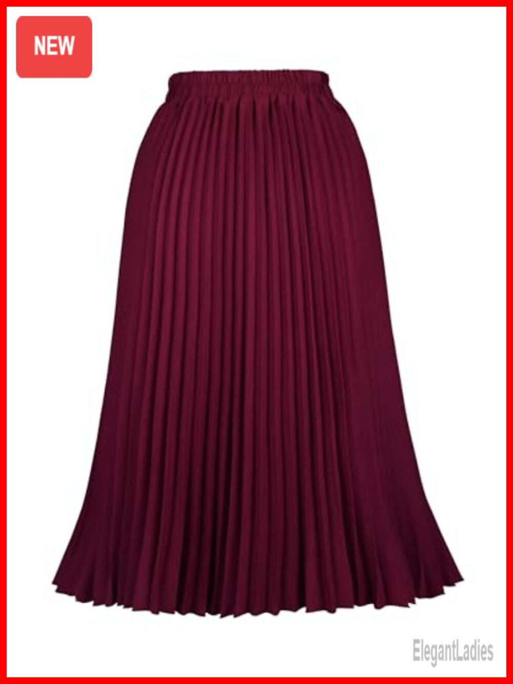 Women's Pleated A-Line Swing Skirt High Waist Polyester Elastane